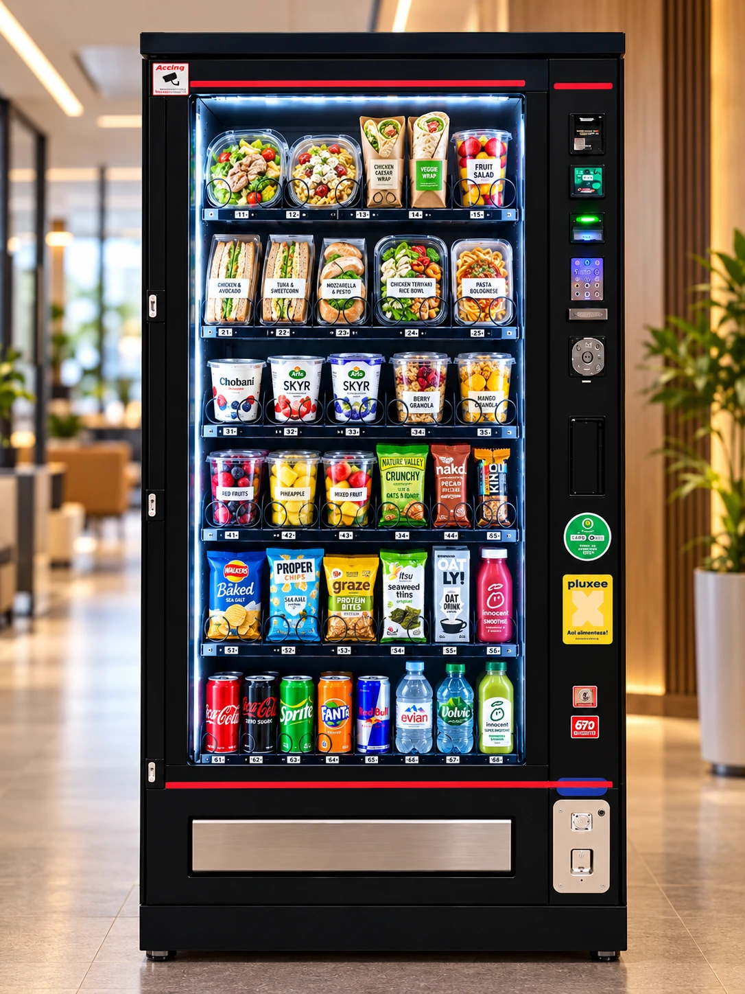 Beispielvisualisierung eines gekühlten Lebensmittelautomaten