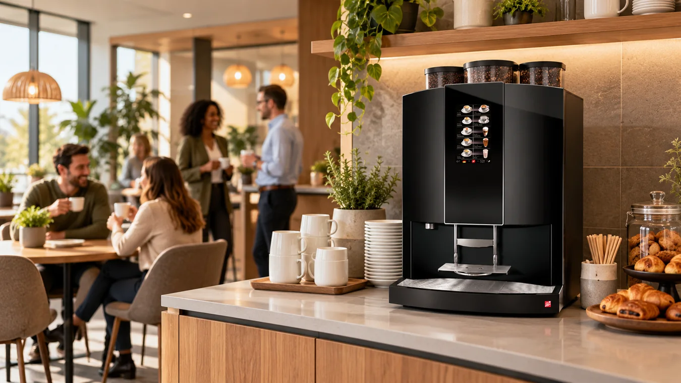 Kaffee und Kaffeevollautomat – Beispielbild